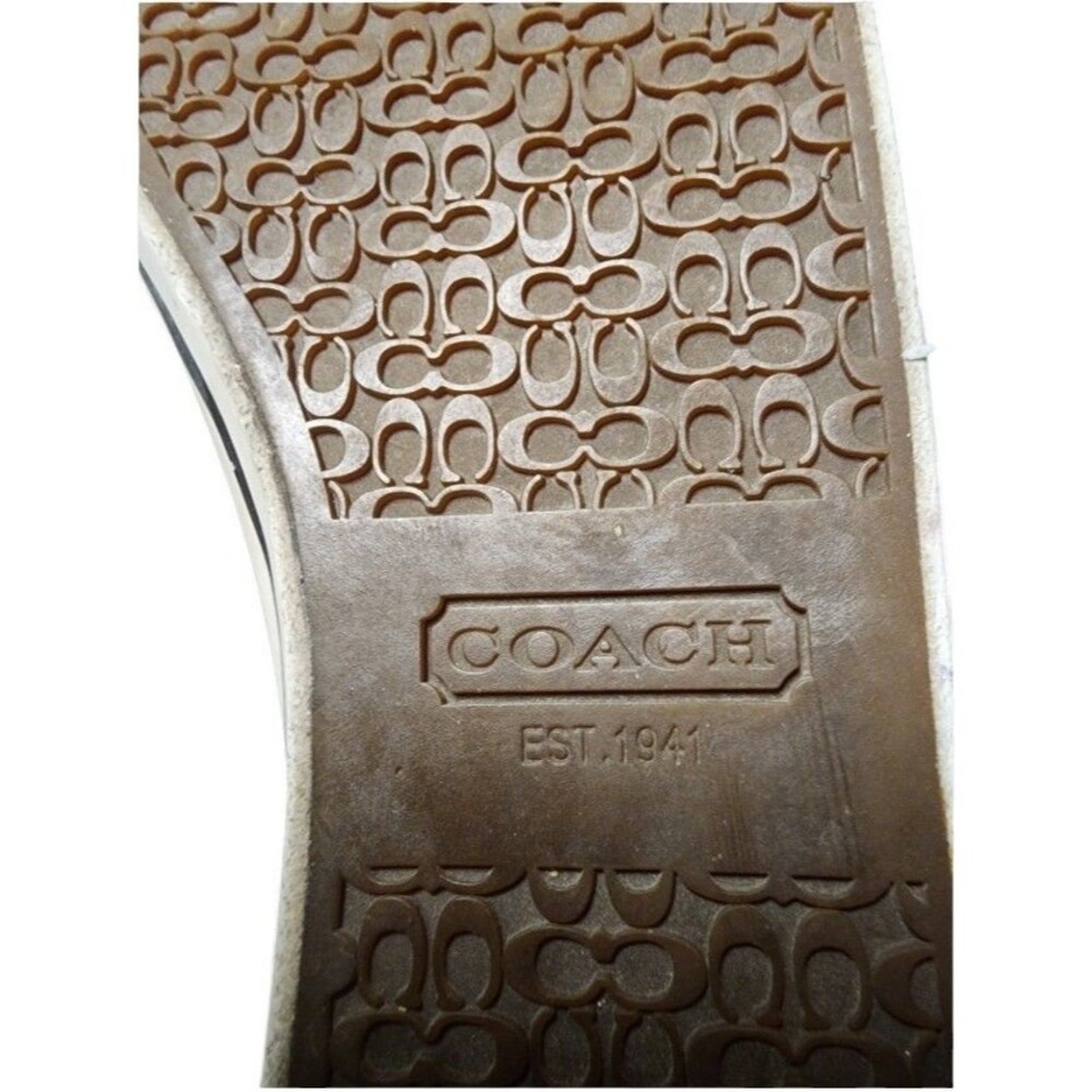 COACH Bonney Black Signature Butterfly Fold-Over Sneaker Size 7.5 - Picture 7 of 10